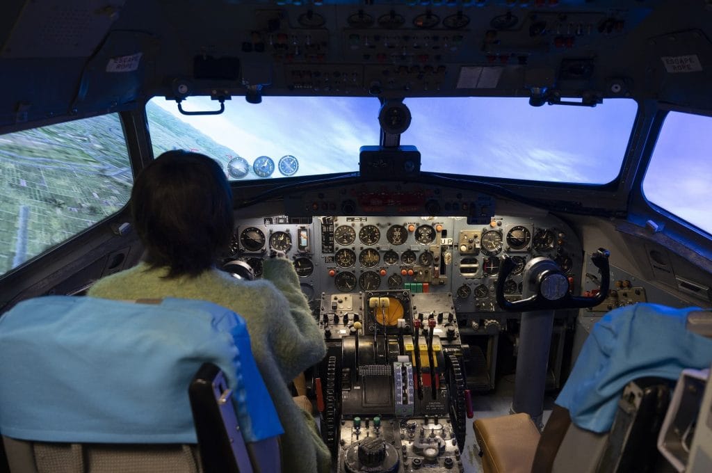 石川県立航空プラザのフライトシミュレーター3