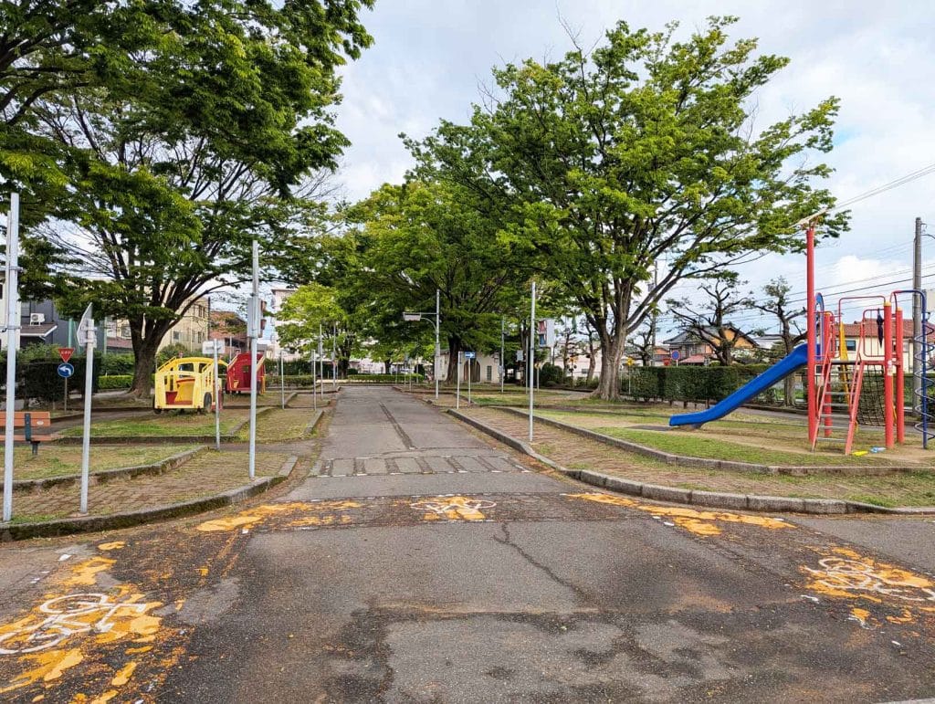 野々市交通公園のコース全体